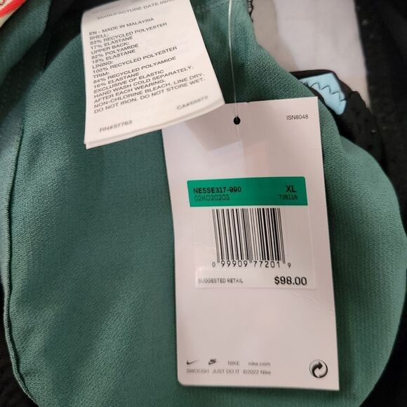 Nike One Piece Jungle Floral Keyhole Back Swimsuit Size XL NWT - Picture 6 of 6